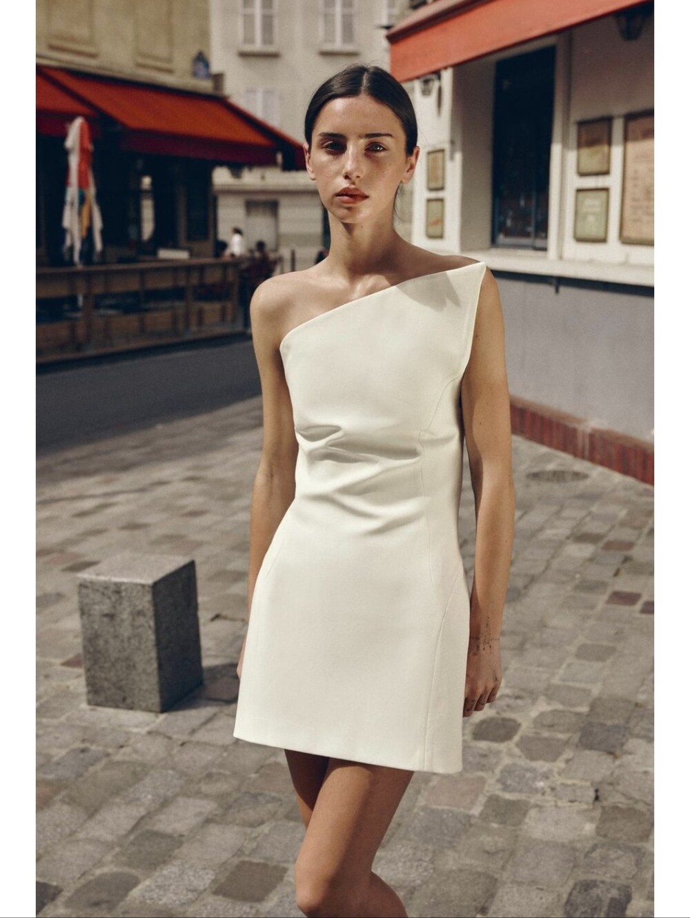 ZARA ASYMMETRIC NECK MINI DRESS